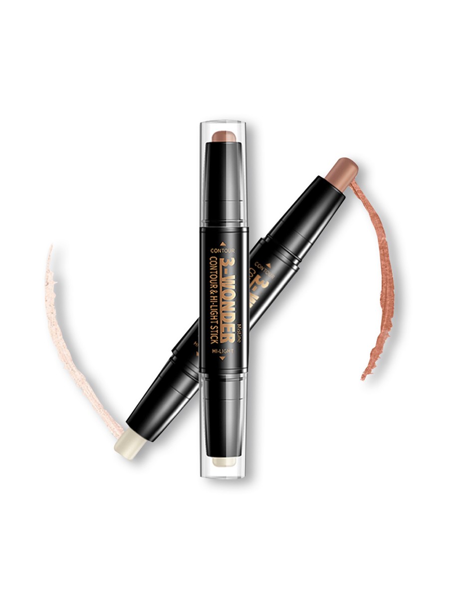Mistine 3 WONDER CONTOUR & HI-LIGHT STICK ครีมแรงเงาหน้าแบบแท่ง มิสทีน วันเดอร์ คอนทัวร์ ไฮไลท์ มหัศจรรย์เลข 3 ให้หน้าเรียววีเชฟใน 30 วินาที
