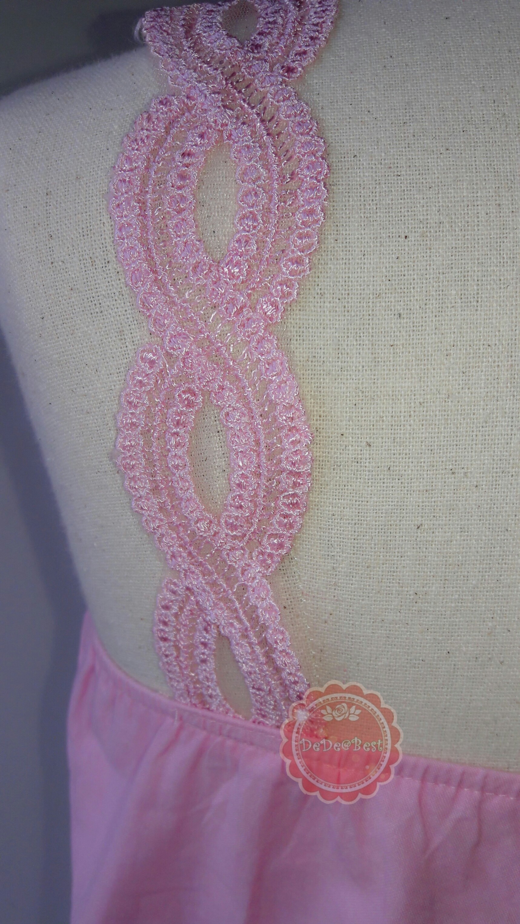 T46:2nd hand top เสื้อสีชมพูปักเลื่อมสวย