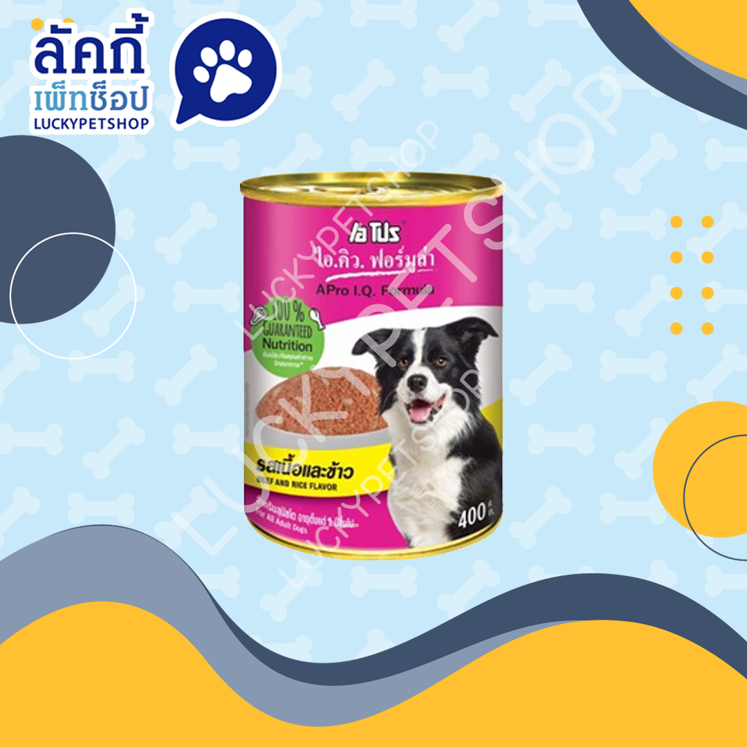 เพาซ์กระป๋อง เอ โปร ไอ.คิว.ฟอร์มูล่า รสเนื้อและข้าว 400g.