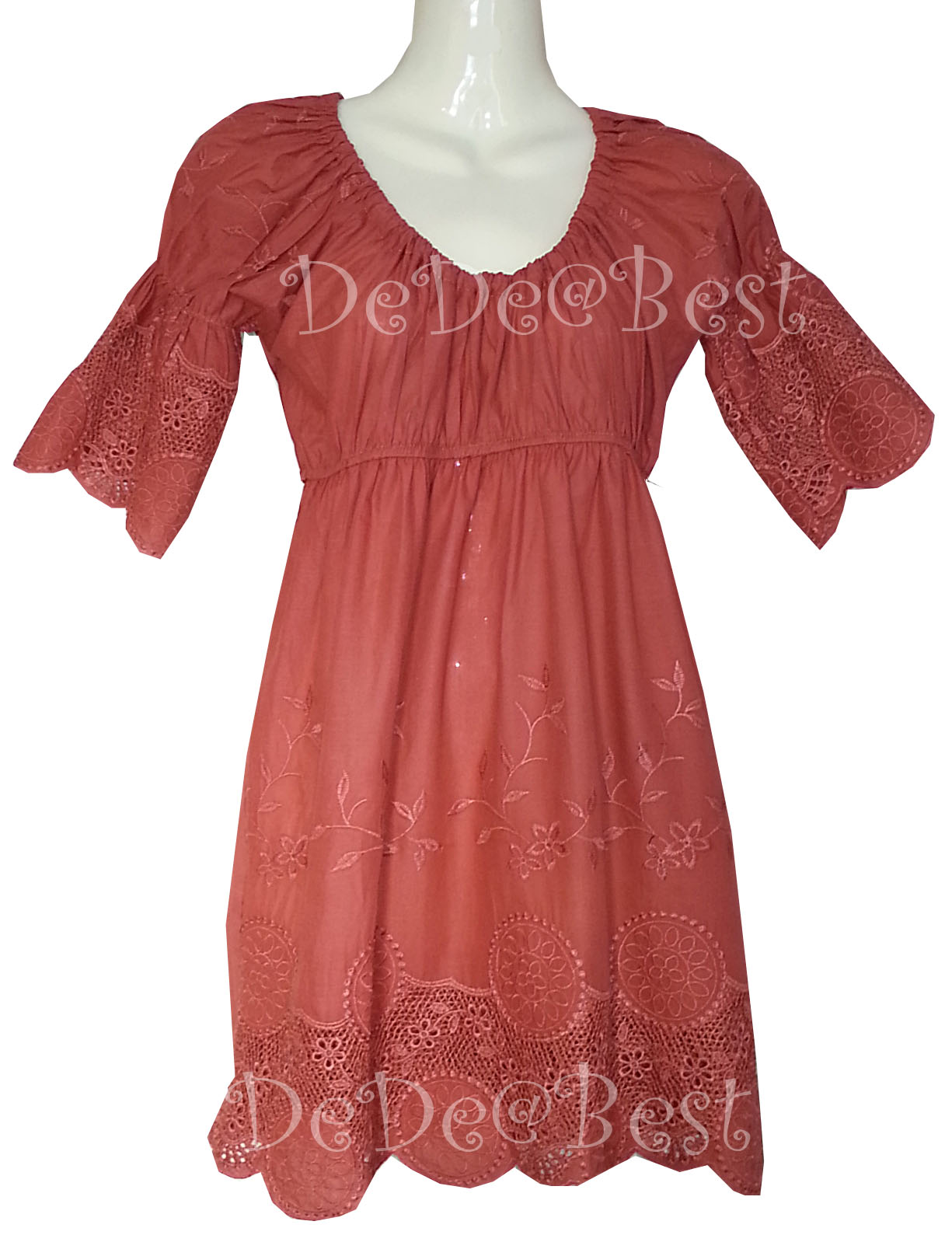 ขายแล้วค่ะ T72:First-hand top เสื้อแนววินเทจฉลุลายดอกไม้สวยมาก:สินค้าใหม่ป้ายห้อย!❤