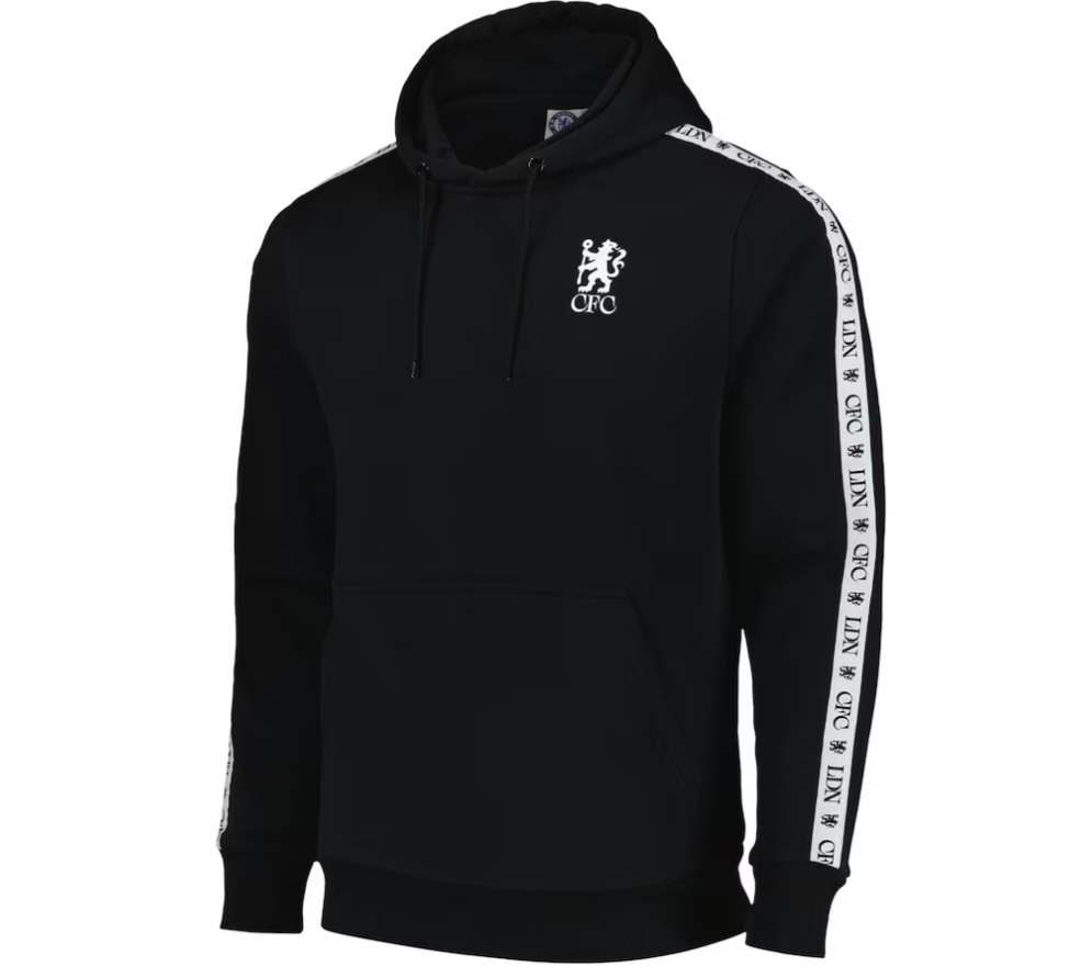เสื้อฮู้ดเชลซีที่ระลึก 120 ปี 120 Year Anniversary CFC LDN Taped สีดำมีแถบของแท้