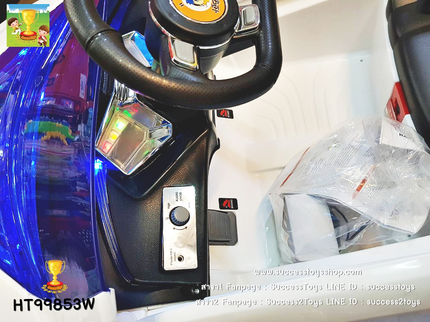 HT99853 รถแบตเตอรี่เด็กนั่งไฟฟ้า ยี่ห้อ BMW V8 มี3สี แดง ขาว ดำ