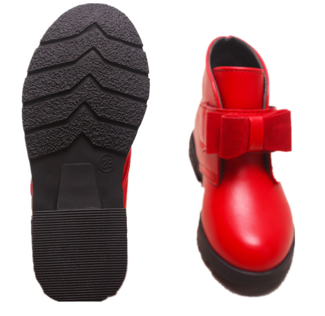 รองเท้าหนังA08สีเเดง