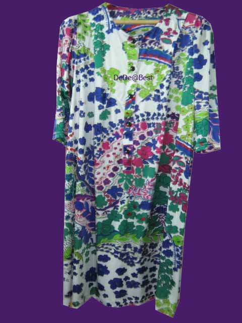 ขายแล้วค่ะ D24:Vintage dress เดรสวินเทจลายดอกไม้ผ้านิ่มลื่น❤