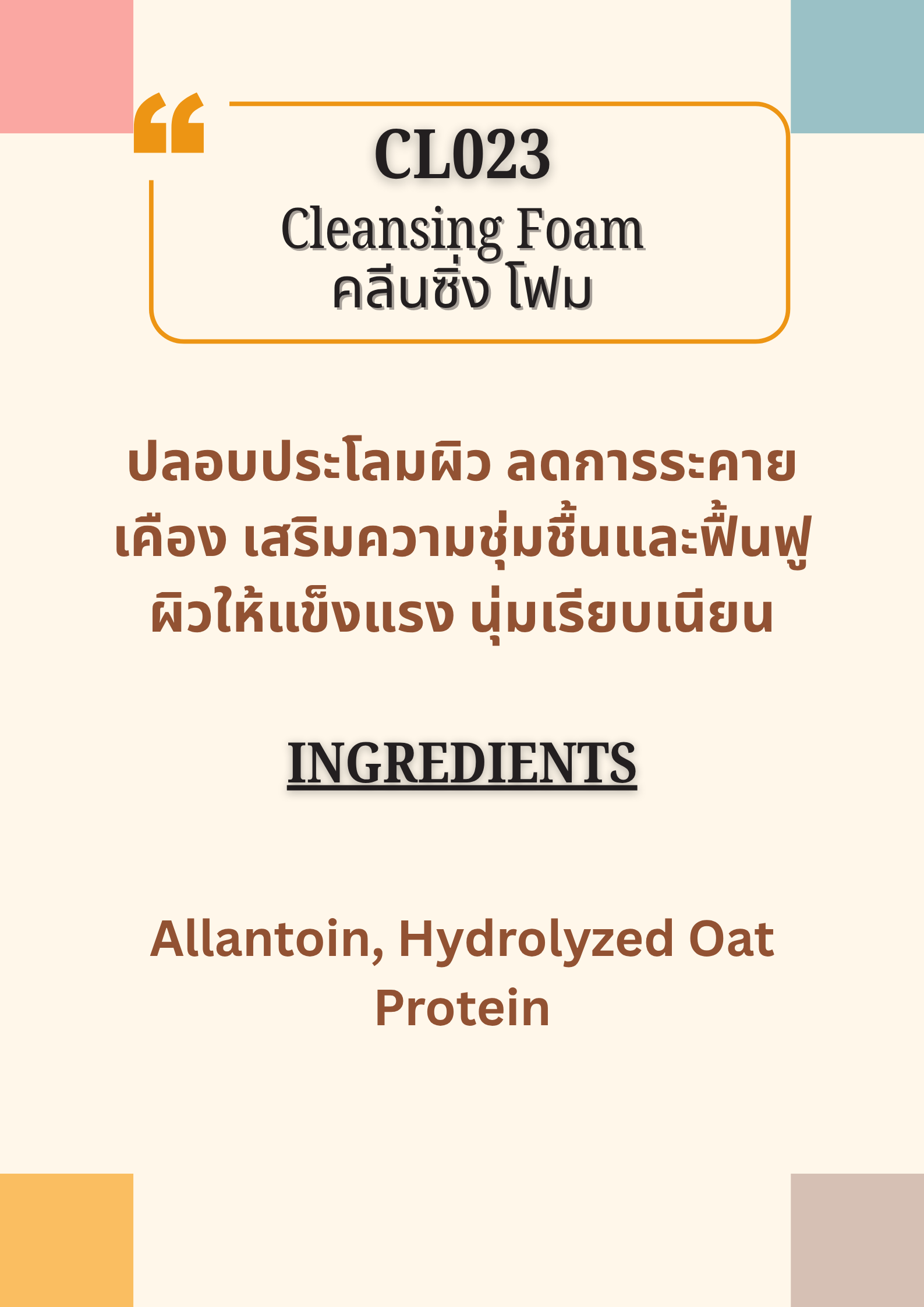 CL023 Cleansing Foam