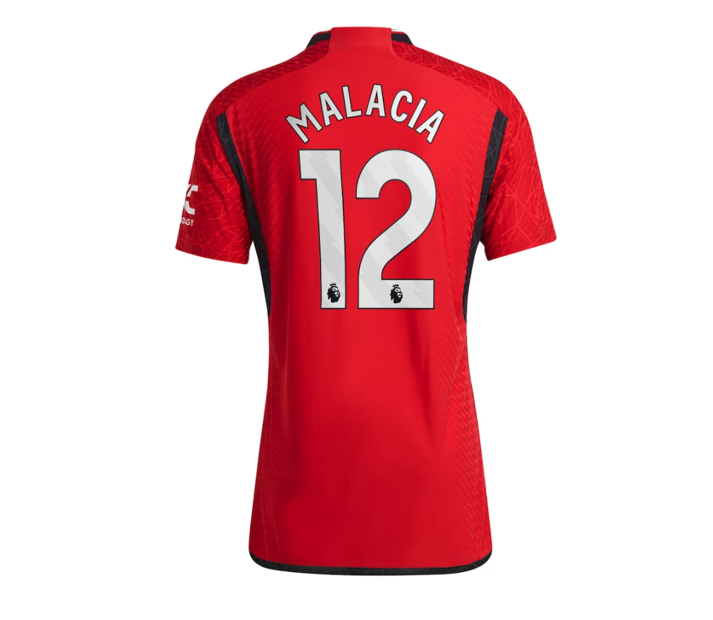 เสื้อแมนเชสเตอร์ ยูไนเต็ด 2023 2024 ทีมเหย้ารุ่นเวอร์ชั่นนักเตะ Home Authentic ติดชื่อเบอร์ Malacia 12 ของแท้