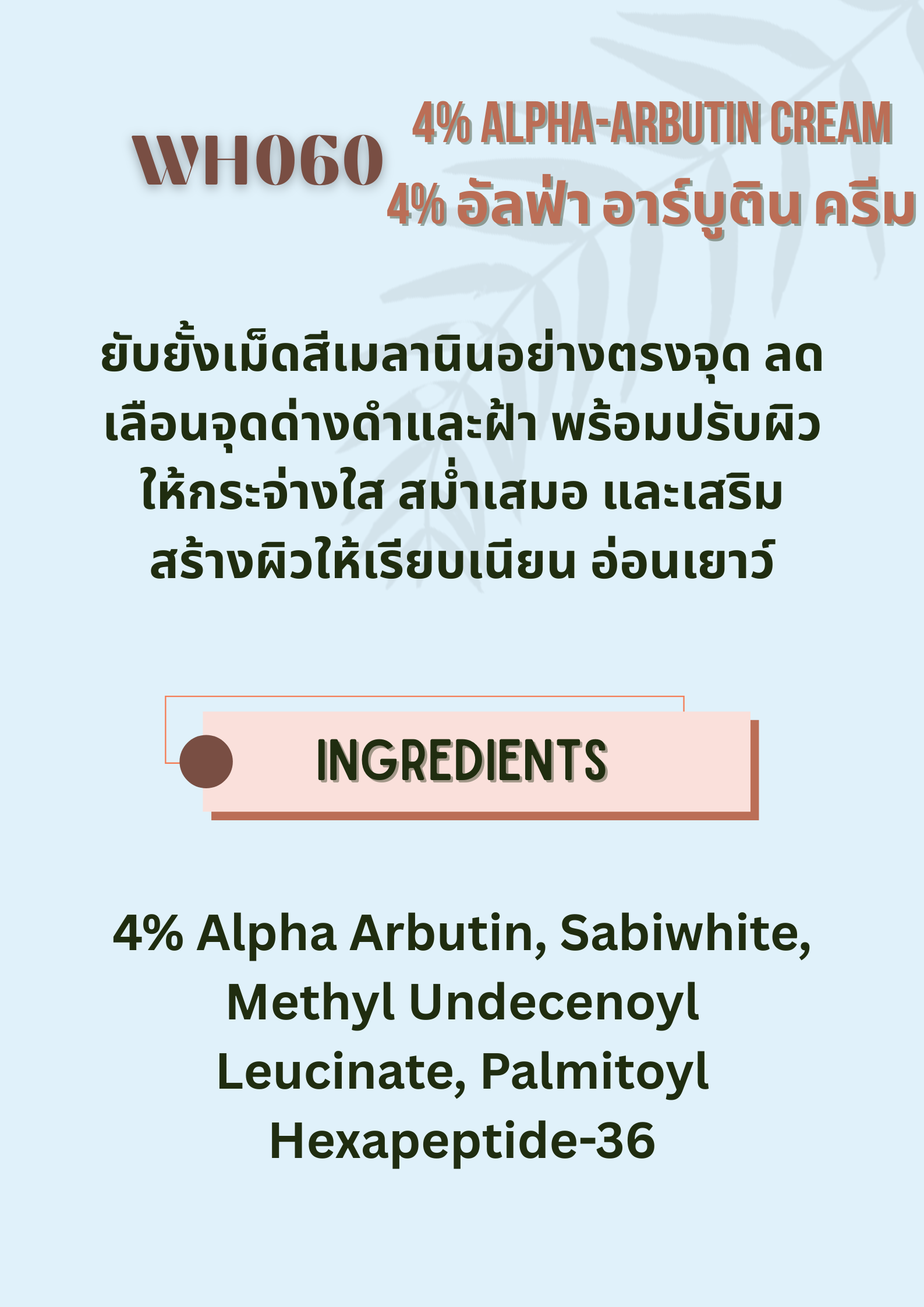 WH060 4% Alpha Arbutin Cream