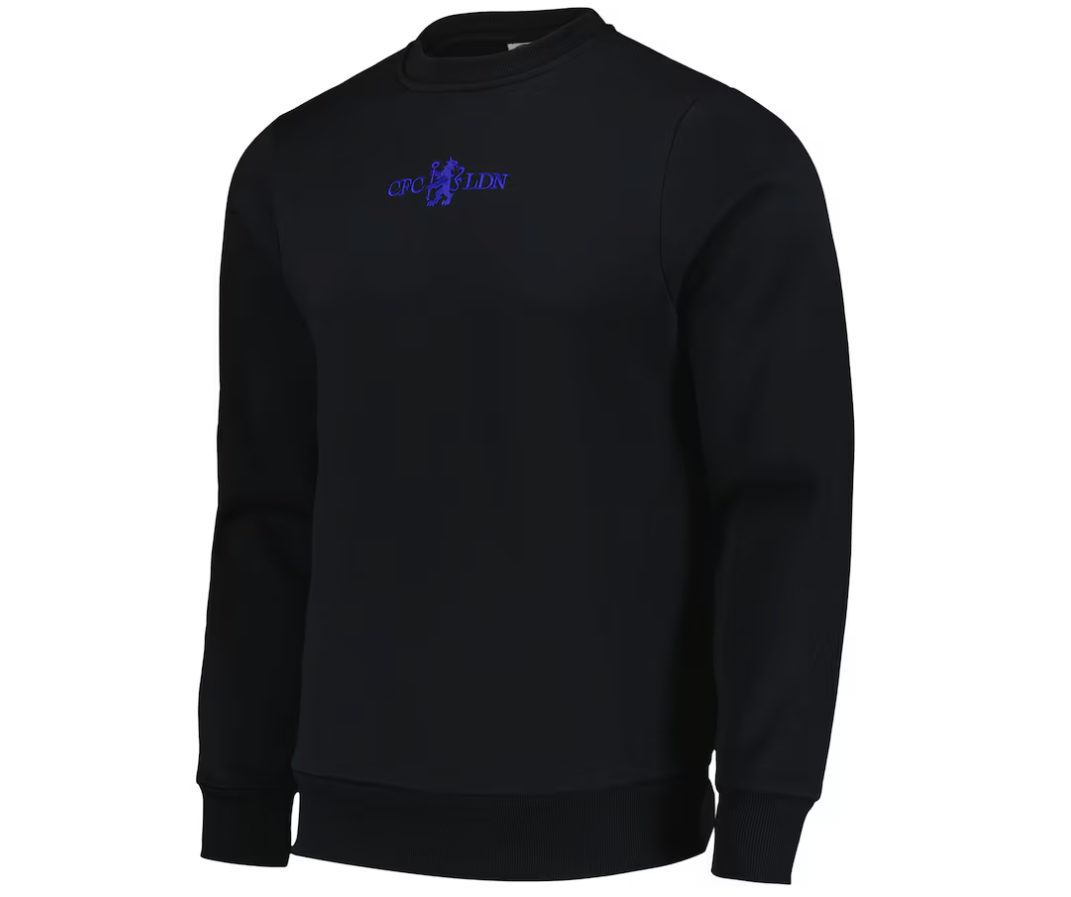 เสื้อสเวตเชิ้ตเชลซีที่ระลึก 120 ปี 120 Year Anniversary CFC LDN สีดำของแท้