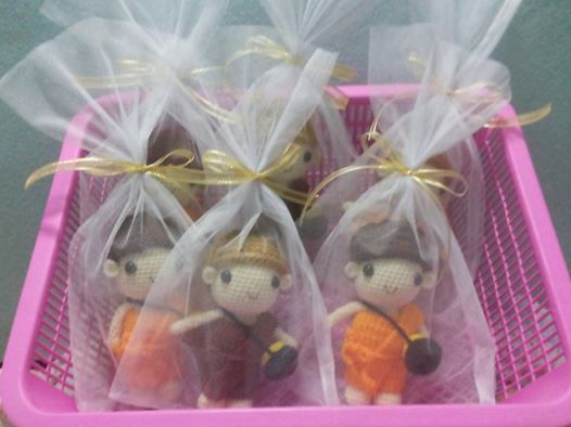 ตุ๊กตาถักเณรน้อย ขนาด 7 นิ้ว