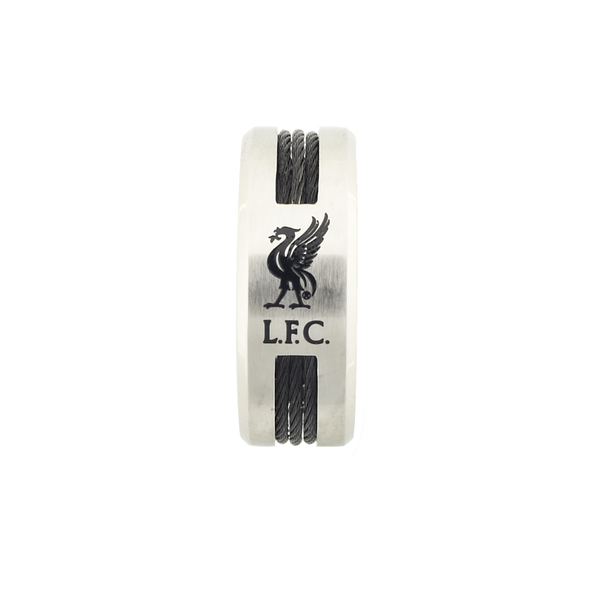 แหวนที่ระลึกลิเวอร์พูล ของแท้ 100% Liverpool FC Liverbird Black Inlay Ring