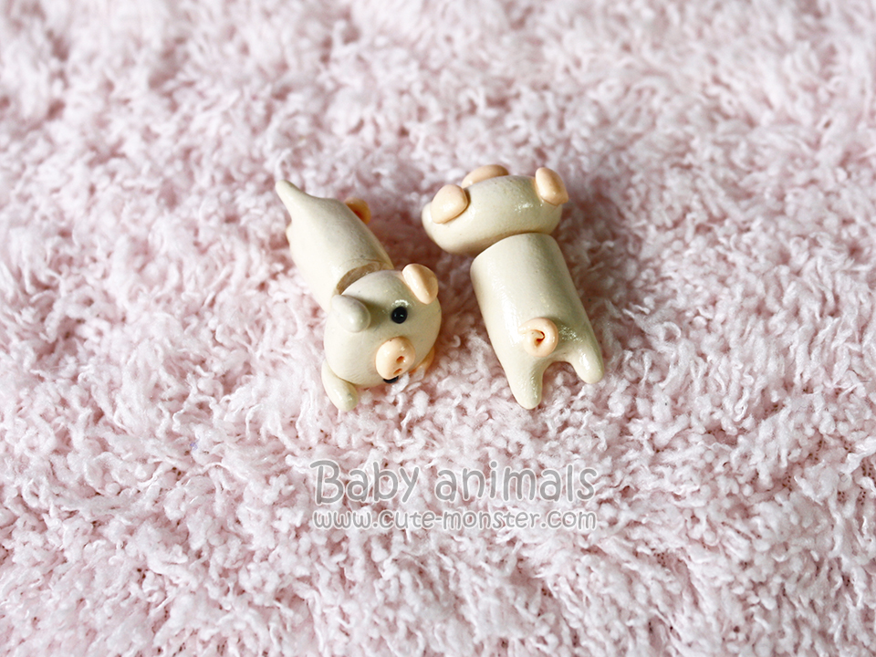 ต่างหูดินปั้น Baby pig