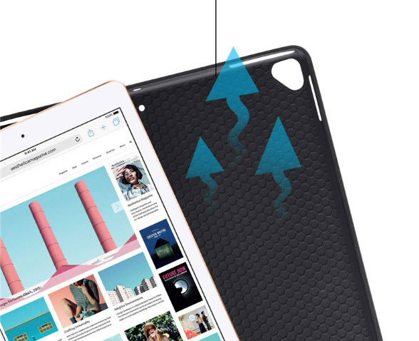 เคส iPad Pro 12.9 2017 มีช่องเสียบปากกา ลายหินอ่อน