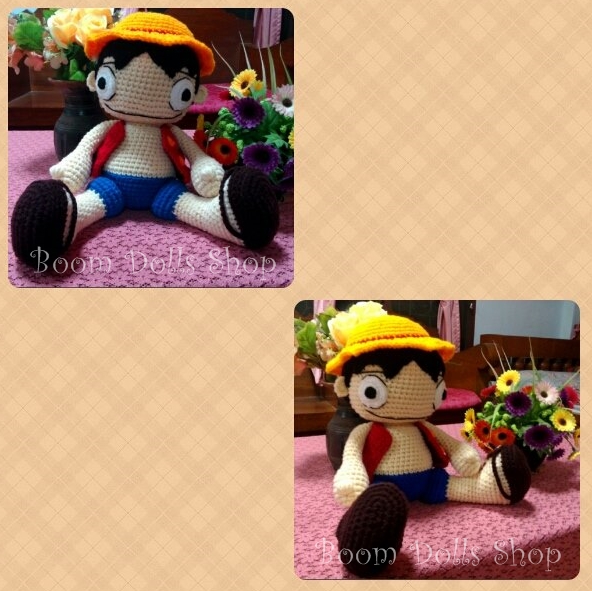 แพทเทิร์นตุ๊กตาถักลูฟี่ ขนาด 10 นิ้ว