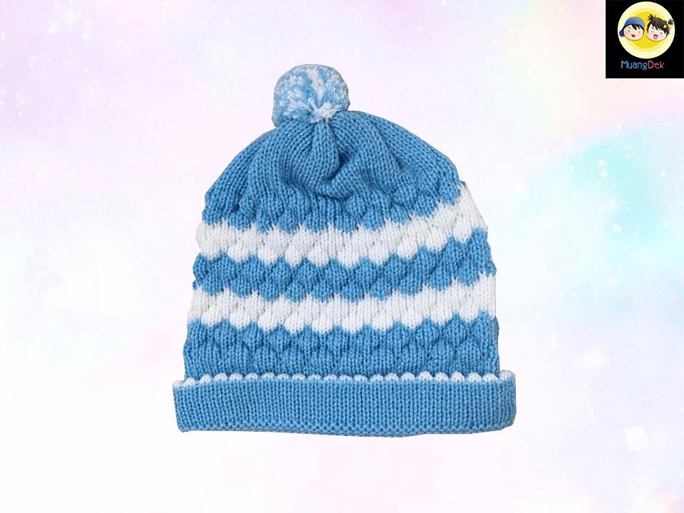 ATTOON หมวกไหมพรมพื้นริ้ว