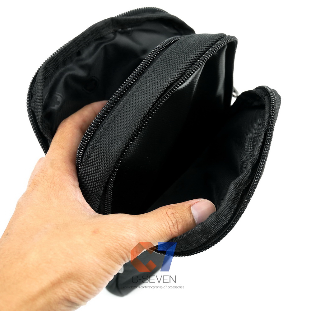 DAKAR กระเป๋าหนังคาดเอว สะพายข้าง ใบใหญ่ แนวตั้ง ใส่มือถือขนาด 5 - 6.7 นิ้ว (0623)