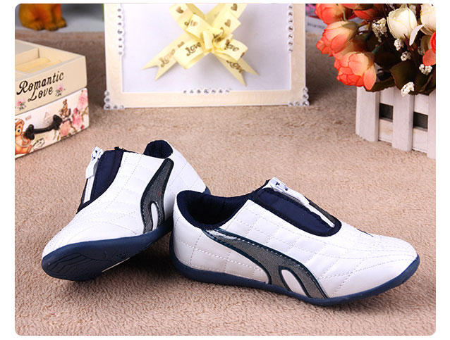 รองเท้ากีฬาเด็ก ทรงเท่ สีกรมขาว Size 21-33