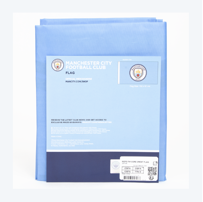 ธงที่ระลึกแมนเชสเตอร์ ซิตี้ Core Crest Flag ของแท้