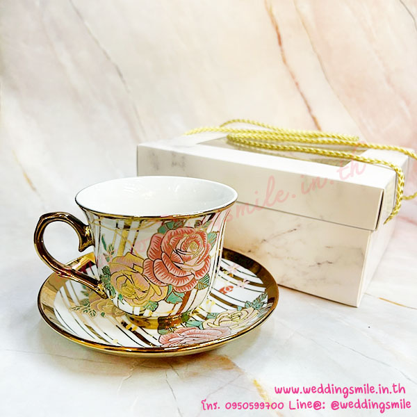 ของชำร่วยงานแต่งงาน, ของที่ระลึกแจกงานแต่ง, แก้วกาแฟสวยๆ , แ้กวกาแฟลายดอกไม้, แจกแก้วกาแฟงานแต่ง, แก้วกาแฟจานรองแก้ว, ของรับไหว้, ของรับไหว้ผู้ใหญ่, ของรับไหว้งานแต่งงาน, ชุดรับไหว้งานแต่ง, ชุดแก้วรับไหว้, แก้วกาแฟลายทอง 