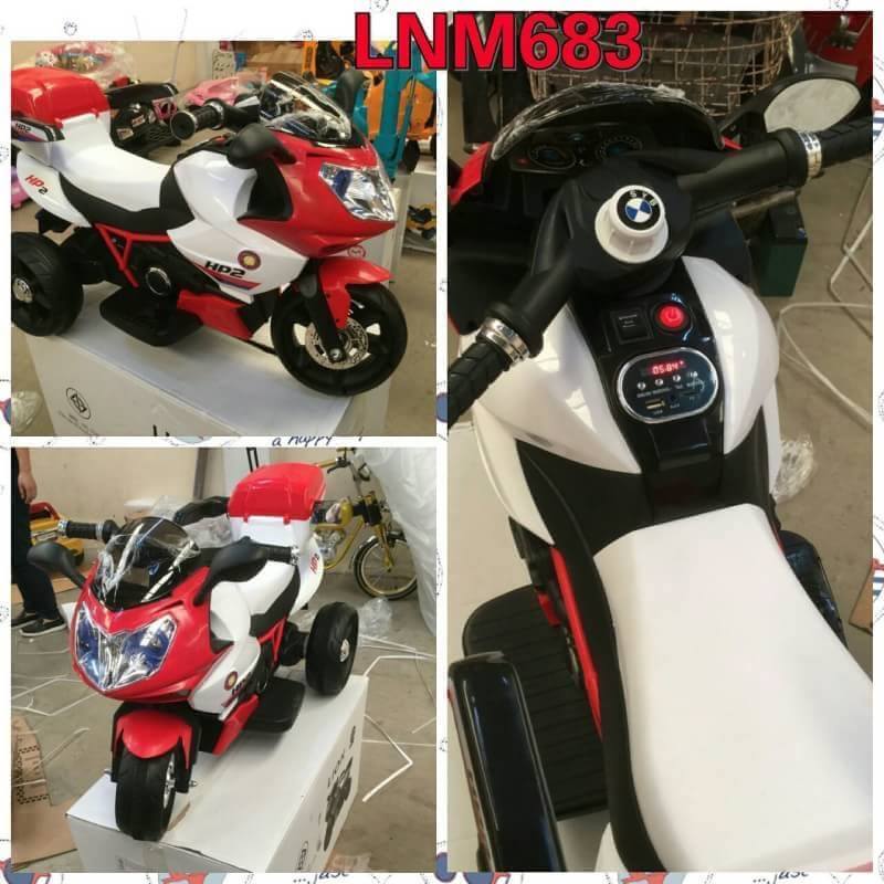 LNM683R รถมอเตอร์ไซค์ BMW (2มอเตอร์) สีแดง