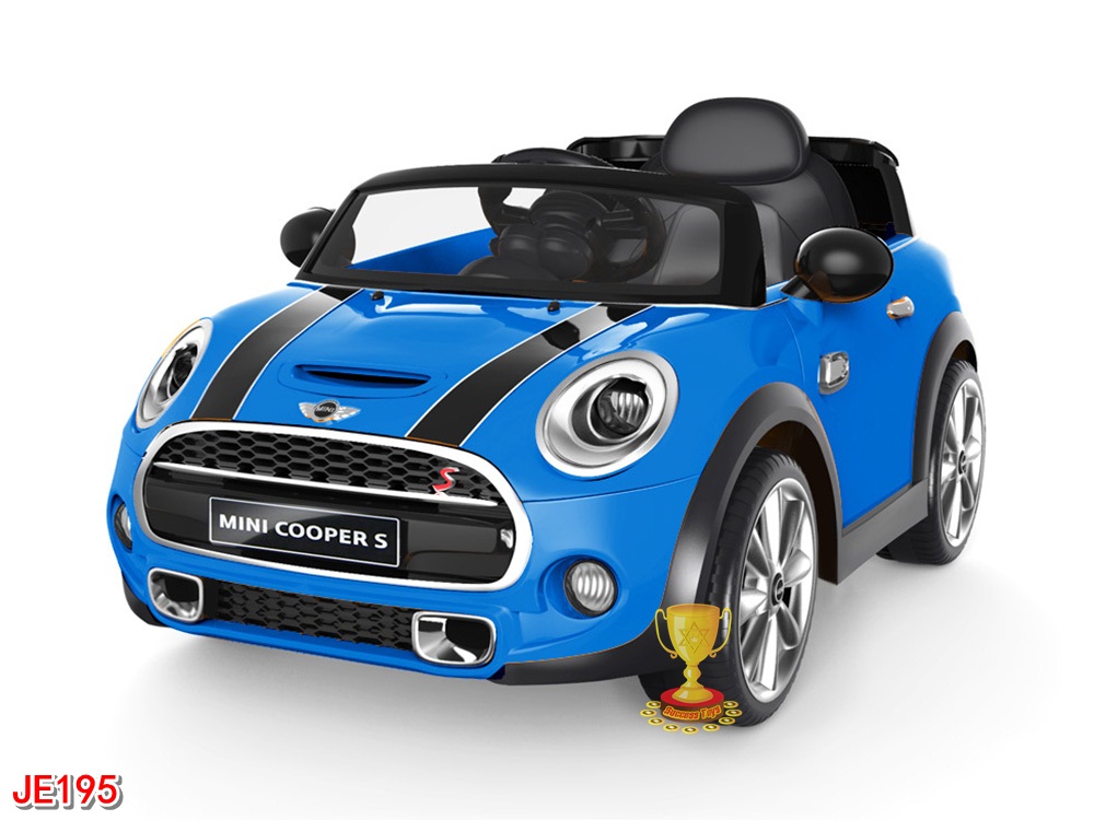 รถแบตเตอรี่เด็กนั่งไฟฟ้า รุ่น JE195 ยี่ห้อ MINI COOPER (งานแท้) สีเหลือง