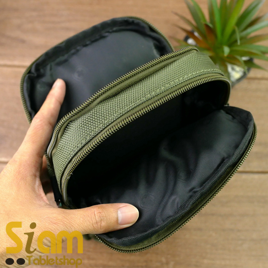 DAKAR กระเป๋าหนังคาดเอว สะพายข้าง ใบใหญ่ แนวตั้ง ใส่มือถือขนาด 5 - 6.7 นิ้ว (0623)