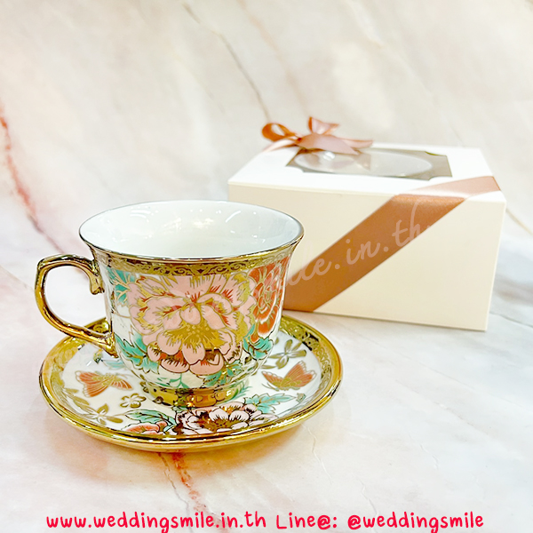 ของชำร่วยงานแต่งงาน, ของที่ระลึกแจกงานแต่ง, แก้วกาแฟสวยๆ , แ้กวกาแฟลายดอกไม้, แจกแก้วกาแฟงานแต่ง, แก้วกาแฟจานรองแก้ว, ของรับไหว้, ของรับไหว้ผู้ใหญ่, ของรับไหว้งานแต่งงาน, ชุดรับไหว้งานแต่ง, ชุดแก้วรับไหว้, แก้วกาแฟลายทอง 