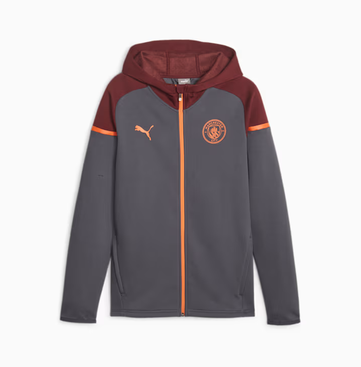 เสื้อฮู้ดแมนเชสเตอร์ ซิตี้ Football Casuals สีเทาของแท้