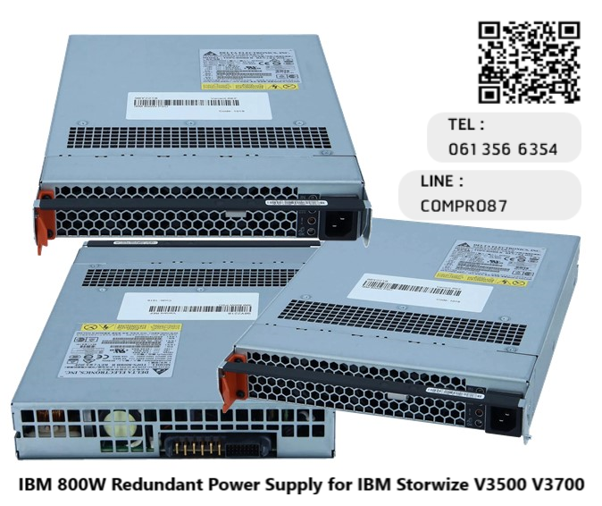 IBM 800W, Redundant Power Supply, for IBM Storwize, V3500, V3700