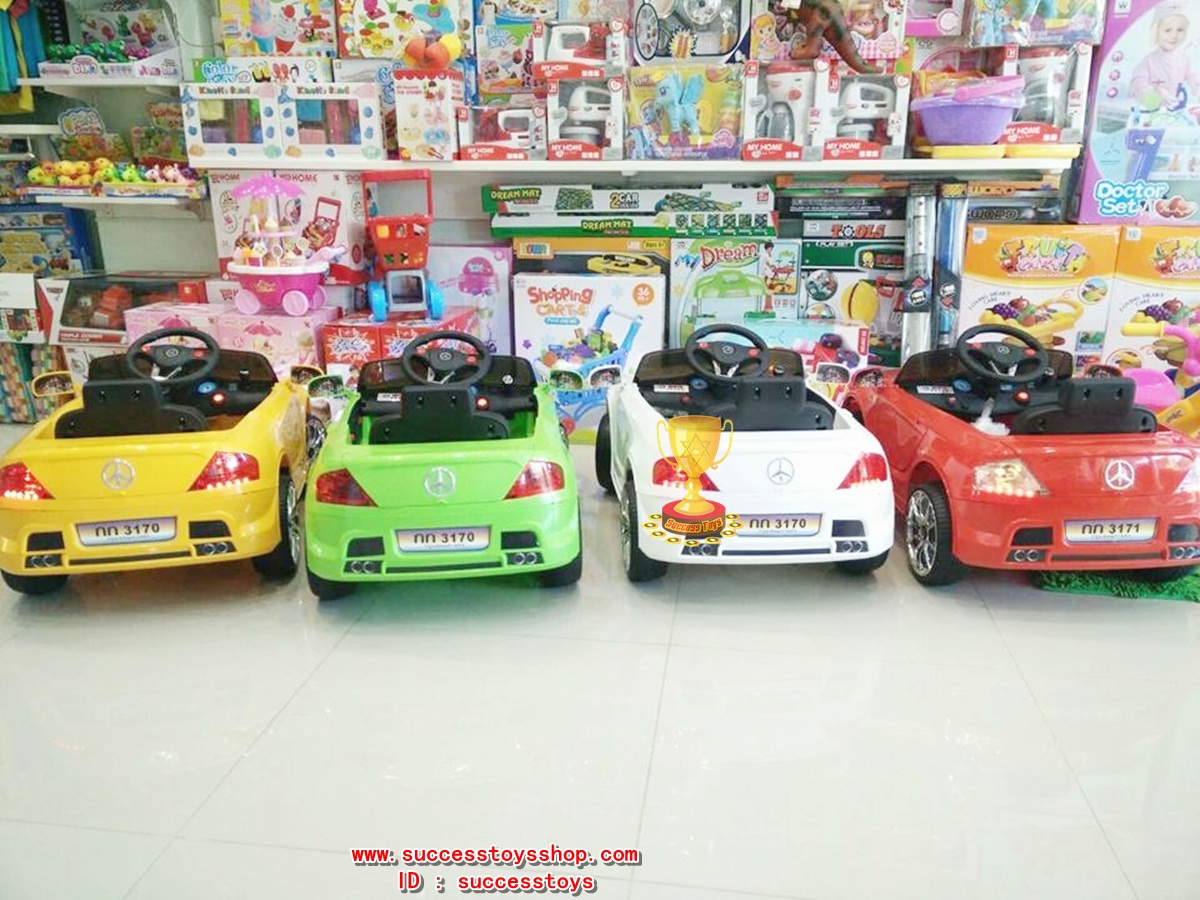 BJ3170Y รถแบตเตอรี่เด็กนั่งไฟฟ้า ยี่ห้อเบนซ์ มี4สี แดง เหลือง เขียว ขาว