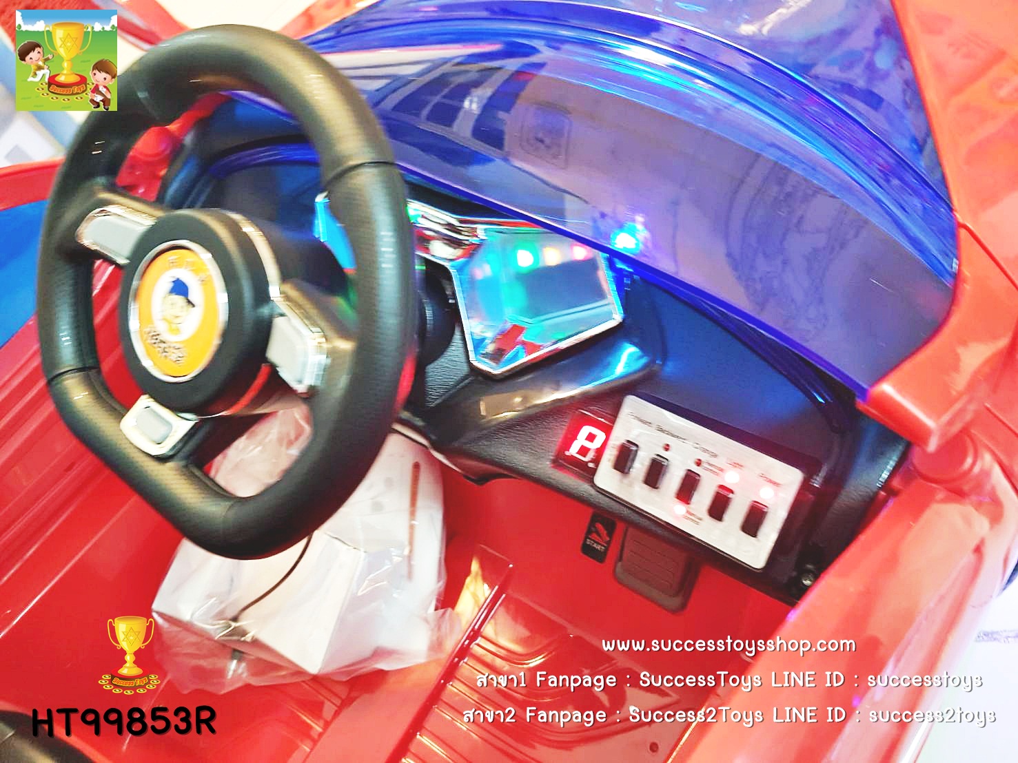 HT99853 รถแบตเตอรี่เด็กนั่งไฟฟ้า ยี่ห้อ BMW V8 มี3สี แดง ขาว ดำ