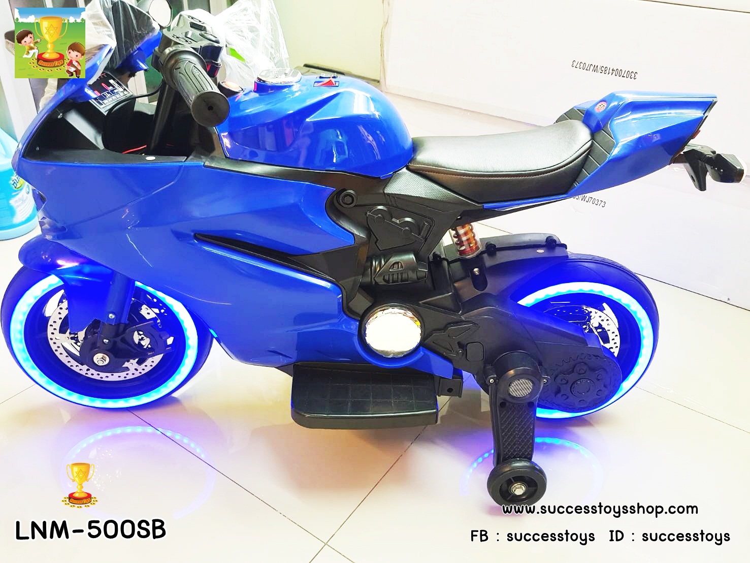 LNM-500SB รถมอเตอร์ไซต์แบตเตอรรี่ ดูคาติ สีน้ำเงิน