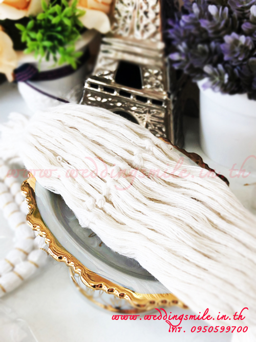 PROmotion! สายผูกข้อมือ สำหรับ พิธีบายศรีสู่ขวัญคู่บ่าวสาว 1 มัด 100 เส้น 50.-