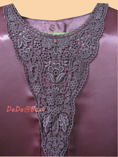 ขายแล้วค่ะ T31:Vintage top เสื้อวินเทจแขนยาวสีกุหลาบติดลูกไม้สวยหรูมากค่ะ❤