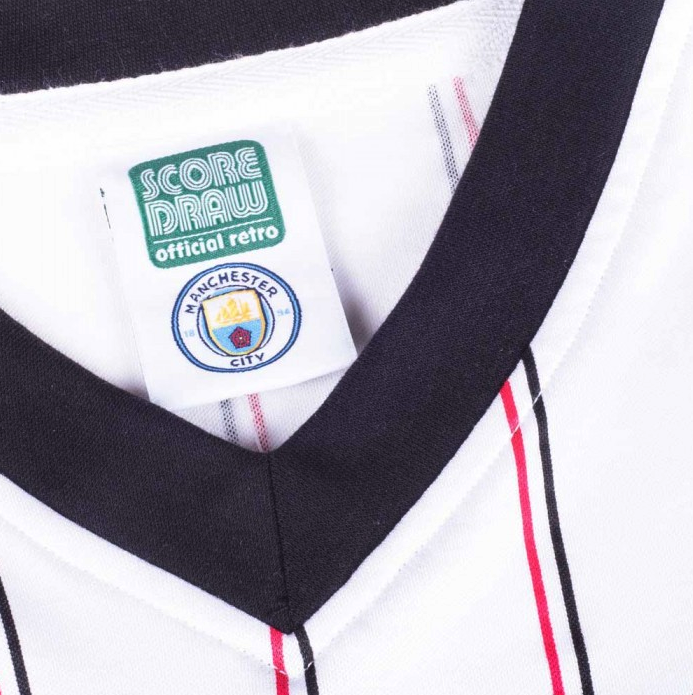 เสื้อเรทโรย้อนยุคแมนเชสเตอร์ ซิตี้ 1982 Away Retro Football ของแท้