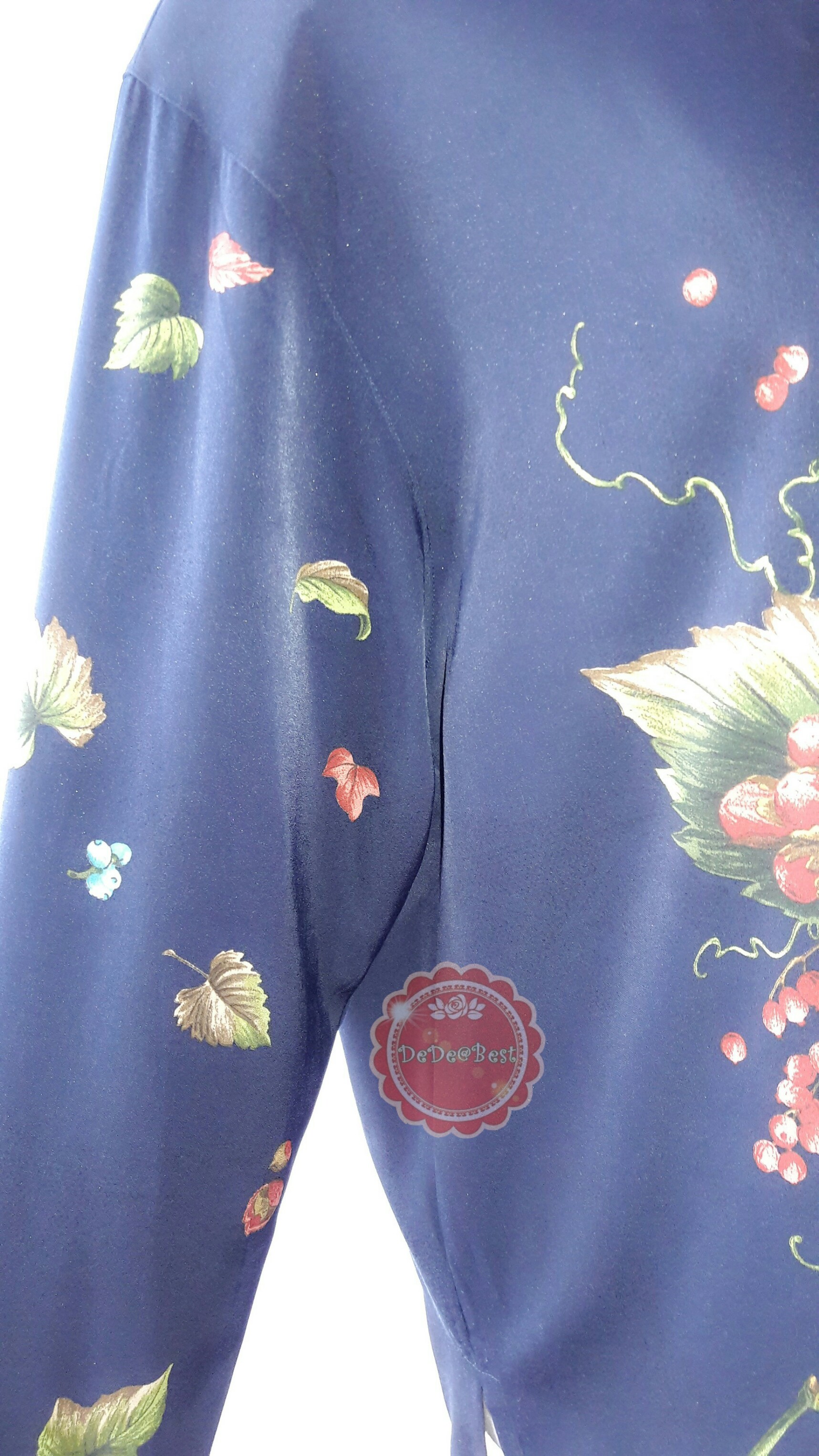 ขายแล้วค่ะT120:Vintage top เสื้อวินเทจสีดำลายผลไม้❤