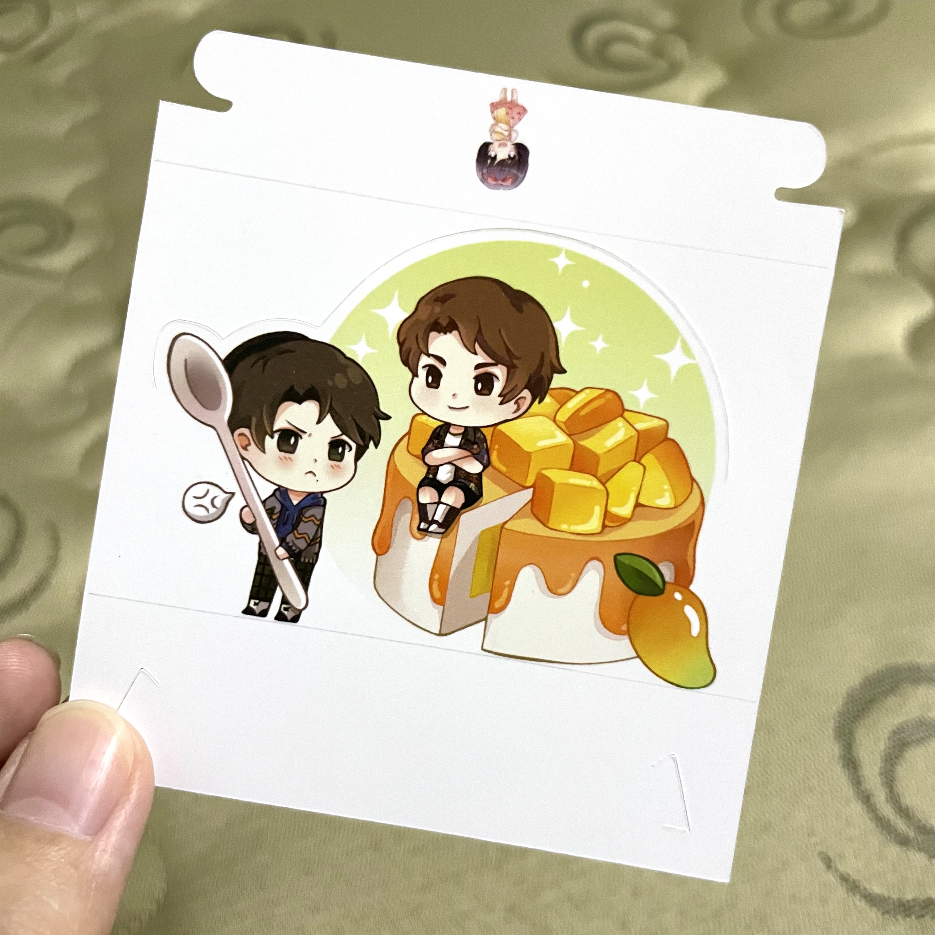 มินิสแตนดี้ การ์ดขุ่น สติ้กเกอร์ ป๋อจ้านกับเค้กมะม่วงลายเส้น Luluke