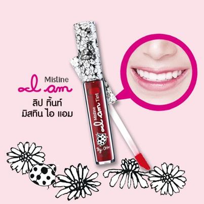 Lip Tint Mistine I am สีแดงชัด ติดทน