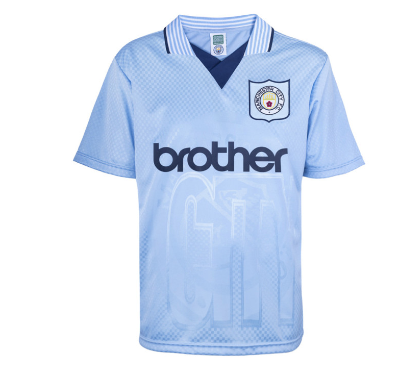 เสื้อเรทโรย้อนยุคแมนเชสเตอร์ ซิตี้ 1996 No7 Kinkladze ของแท้