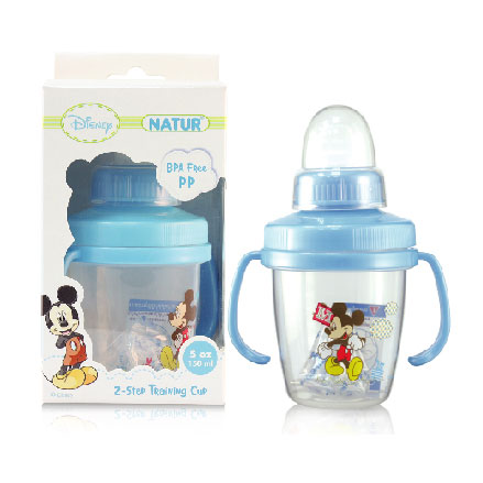 ถ้วยหัดดื่ม Mickey Mouse สำหรับเด็ก 2 ช่วงวัย (2-Step Training Cup)
