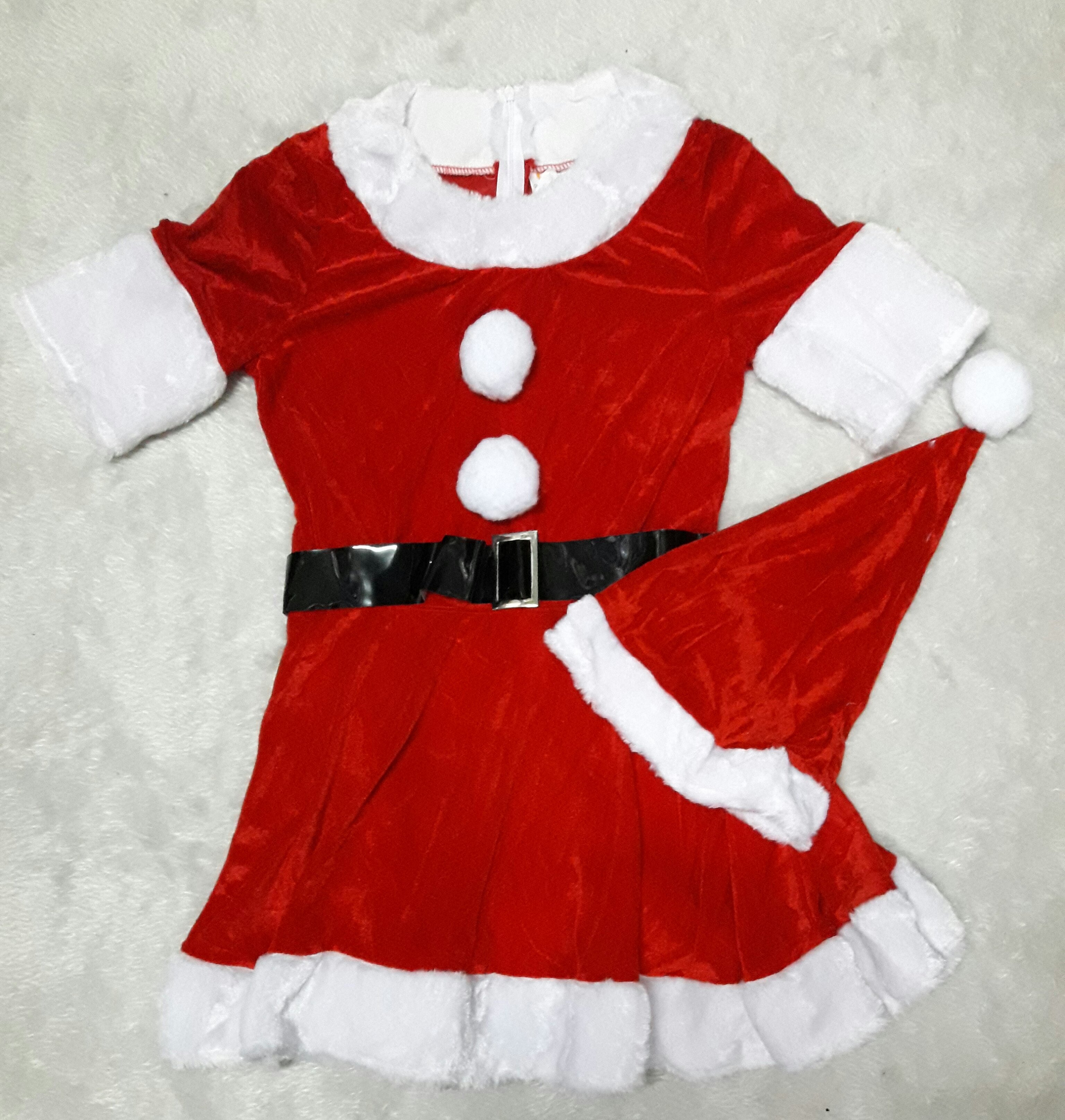 ชุดซานต้าผู้หญิง + หมวกซานต้า + เครื่่องประดับตกแต่ง วันคริสต์มาส