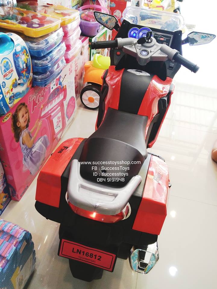 LN16812R รถมอเตอร์ไซค์ BMW คันใหญ่ (2 มอเตอร์) ถอดล้อได้ สีแดง