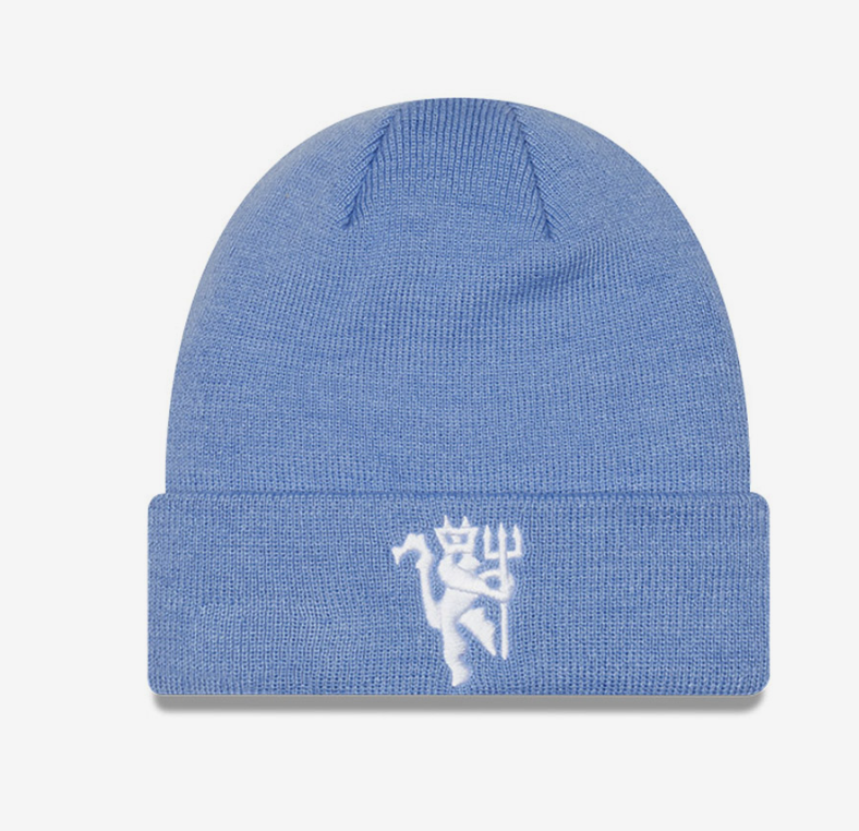 หมวกไหมพรมแมนเชสเตอร์ ยูไนเต็ดSeasonal Pastle Blue Beanie ของแท้