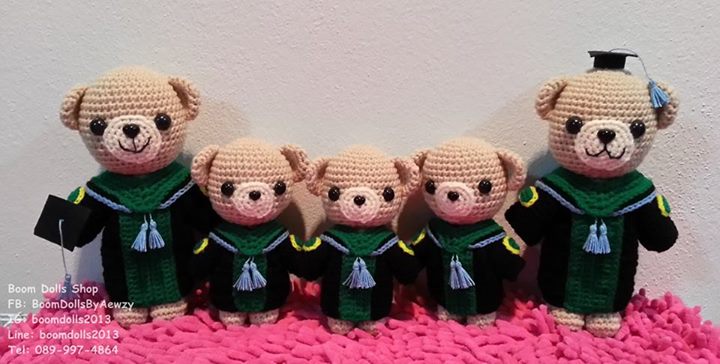 ตุ๊กตาถักรับปริญญา ม.แม่โจ้ ขนาด 6 นิ้ว