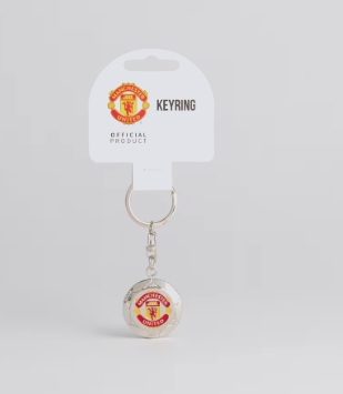 พวงกกุญแจแมนเชสเตอร์ ยูไนเต็ด Flat Silver Football ของแท้