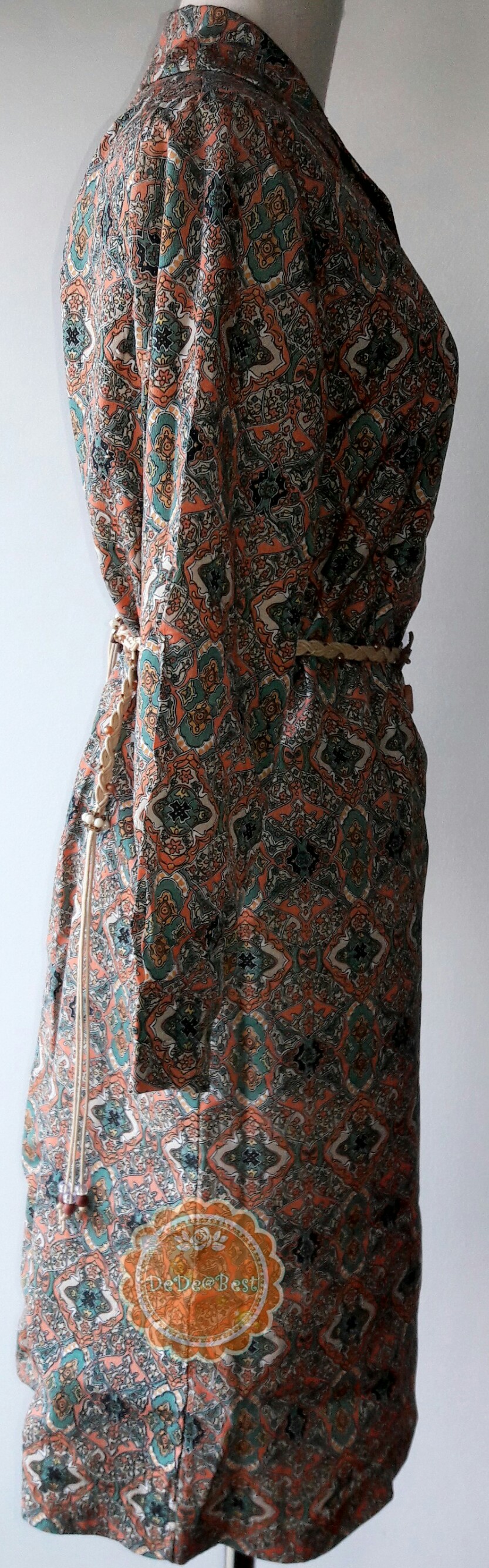 D47:Vintage dress เดรสวินเทจลายกราฟิคโบราณ