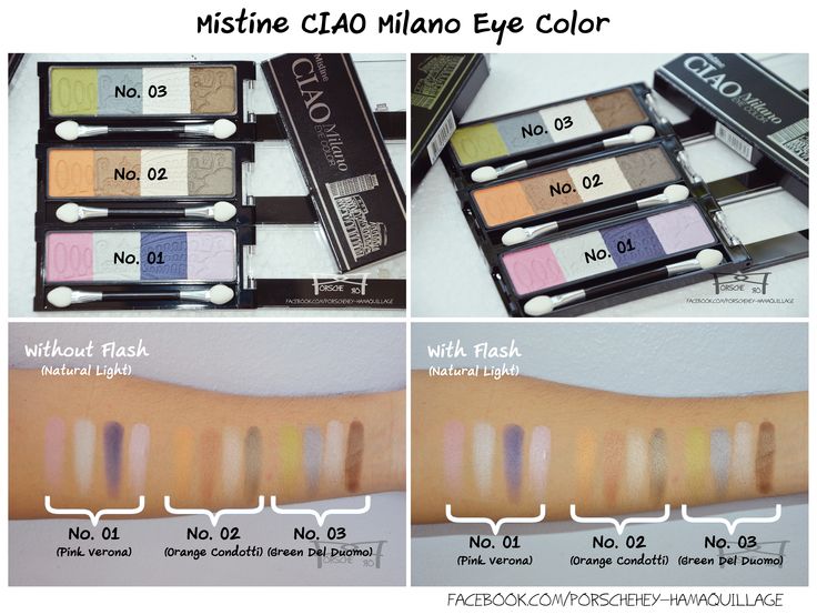Mistine CIAO Milano Eye Color อายแชโดว์ 4 โทนสี คอลเลคชั่นส่งตรงจากอิตาลี