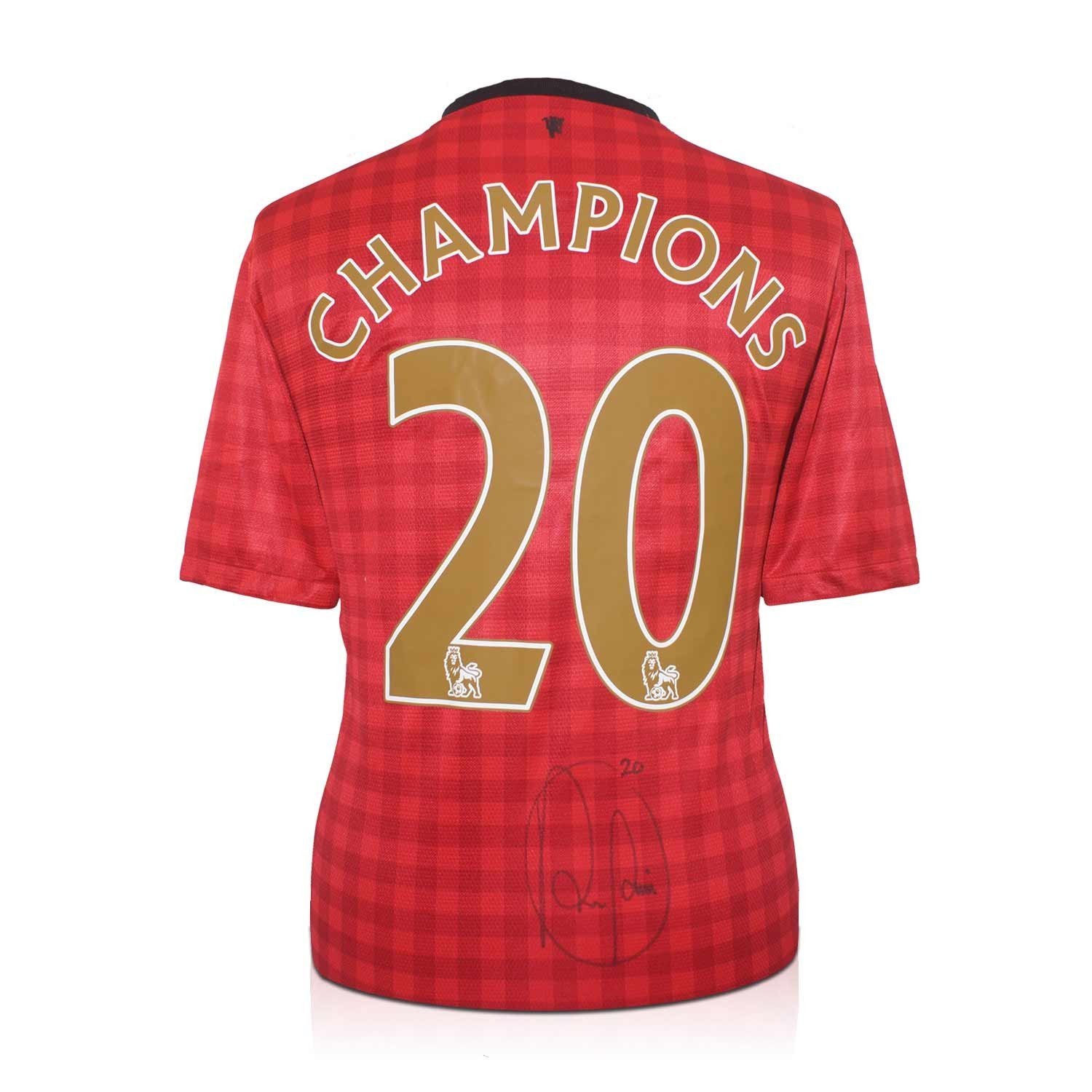 เสื้อแมนยู ของแท้ 100% Manchester United Home Shirt *Champions 20* 2012 2013 เสื้อแมนยู พร้อมลายเซ็นต์ Robin van Persie