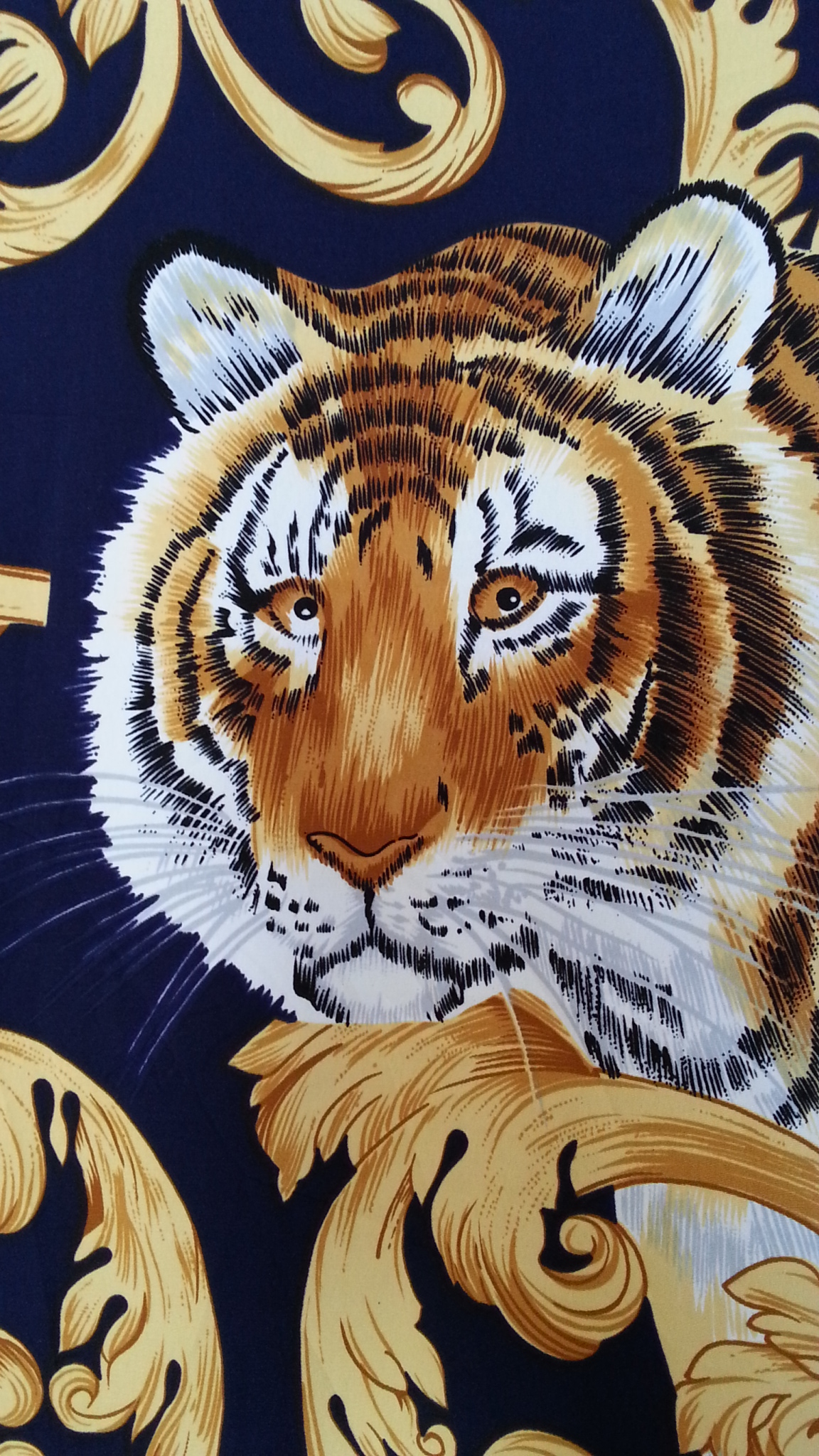 ขายแล้วค่ะ T124:Vintage top เสื้อวินเทจลายเสือ แขนยาว ปกเชิ้ต❤