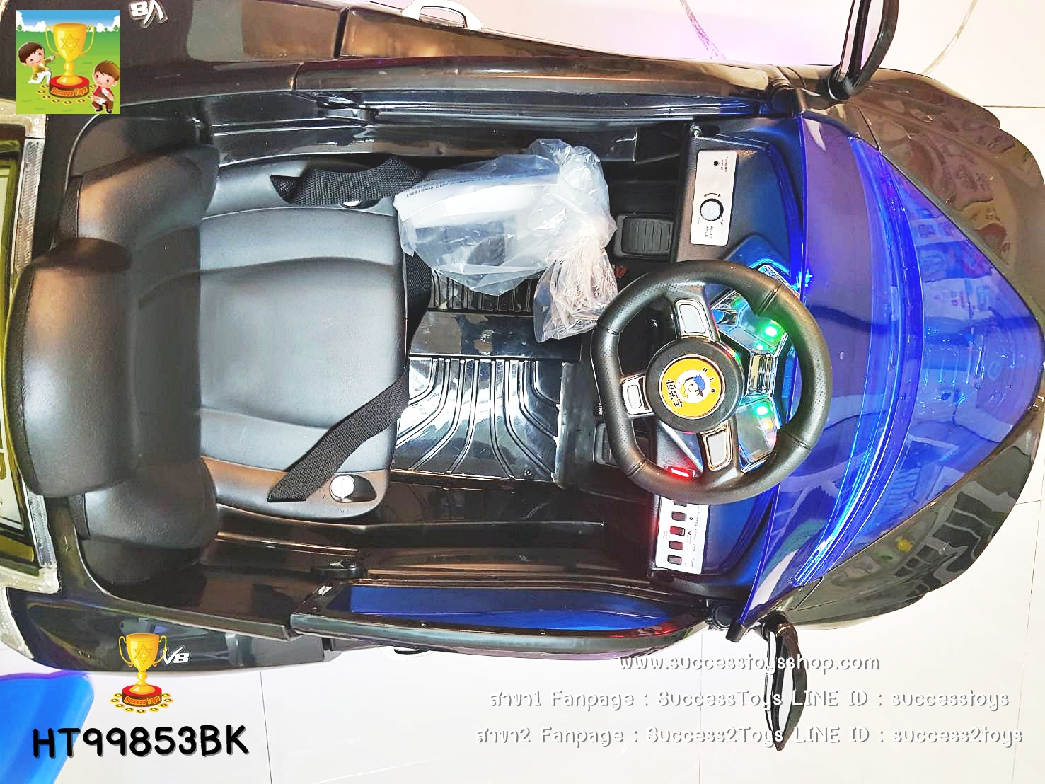 HT99853 รถแบตเตอรี่เด็กนั่งไฟฟ้า ยี่ห้อ BMW V8 มี3สี แดง ขาว ดำ