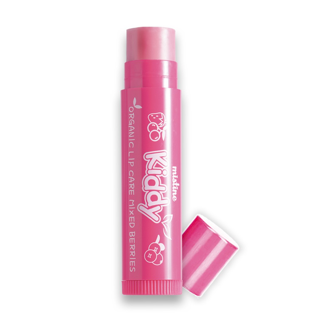 Mistine Kiddy Organic Lip Care ลิปบาล์มสำหรับคุณหนู จากธรรมชาติ 95% บำรุงเนียนนุ่มชุ่มชื้น อ่อนโยนใช้ได้ทั้งครอบครัว